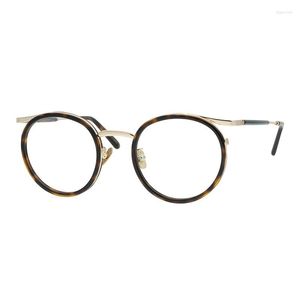 Lunettes de soleil Frames Eyeglasse japonaise Vintage de prescription Vintage Ultra Light Optical Myopia Lunes Men Frame Retro Reading Eyewear