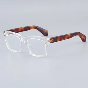 Zonnebrilmonturen JMMTRRX Vierkante Acetaat Brillen Heren Designer Handgemaakte Veelkleurige Bril Schildpad Brillen
