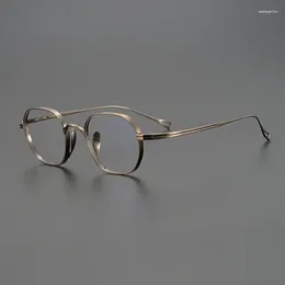 Zonnebrilmonturen Kameman Puur Titanium Brilmontuur Voor Mannen KMN9917 Mannelijke Koreaanse Polygon Bijziendheid Recept Optische Brillen Vrouwen