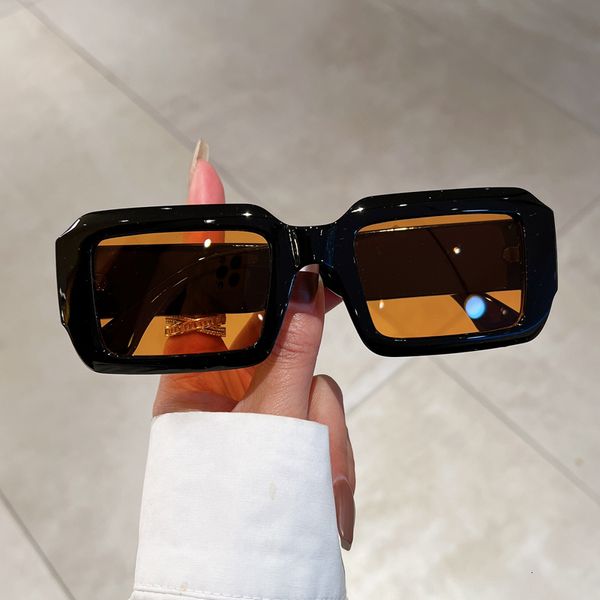 Monturas de gafas de sol KAMMPT Vintage Rectángulo Moda Cuadrado Color caramelo Tonos Gafas Moda Retro Mujer Diseño de marca UV400 Gafas de sol 230802