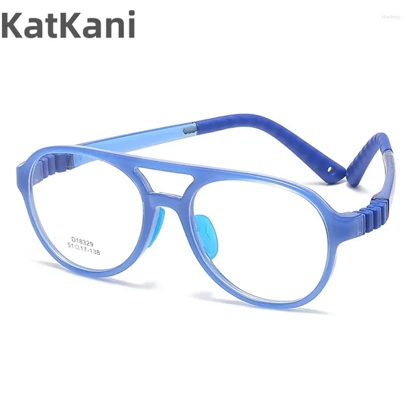 Lunettes de soleil Frames Katkani Double couleur détachable TR TR Children Silicone Pilote Male et femme Optical Optical Prescription Cadre de lunettes