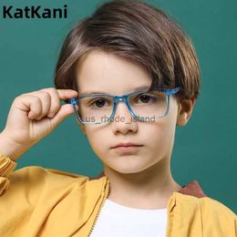 Marcos de gafas de sol Katkani New Shu Box Tr90 Anti Azul Ligero Niños Proporadores Eye Protector Gafas ópticas para niños y niñas F8500