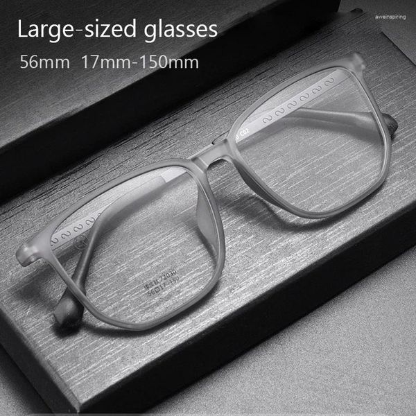 Lunettes de soleil Frames Eyeglasse de grande taille Man Pure Titanium Retro Fashion Polygon Eyewear Tr90 Fixer des verres de prescription optique transparent