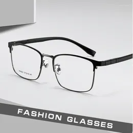 Zonnebrillen frames grote bril voor mannen Ultra lichtlegering brillen Myopie Hyperopie Hyperopie Astigmatisme Optisch recept 601