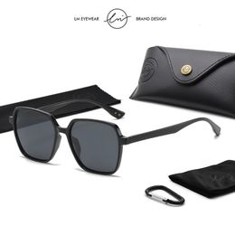Marcos de gafas de sol LM Vintage para hombres Mujeres Sombras negras Retro Al aire libre Polarizadas Gafas de sol Moda Conducción Unisex UV400 231026