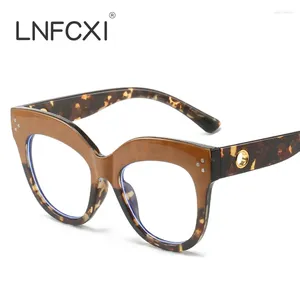 Lunettes de soleil Frames lnfcxi Cat surdimensionné Cat Eye Anti-Blue Spectacle Frame Anti-Fatigue Eyewear For Women Square Glasse Eyeglass 60821