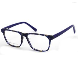 Monturas de gafas de sol LORORETOROSA Acetato Marco óptico Anteojos Prescripción Miopía Hipermetropía Leopardo Deep Blue RX Lentes Gafas Unisex