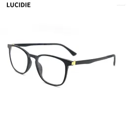 Lunettes de soleil Frames Lucidie 2024 Fashion Ladies Ultem Square Glasse pour femmes Classic Eyewear Men Optical E Eaparais à tendance Spectacles