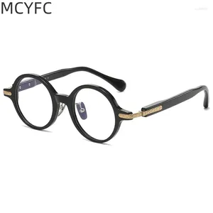 Lunettes de soleil Frames MCYFC Style japonais et coréen Petits lunettes rondes pour hommes Myopie Propriété de la cloison