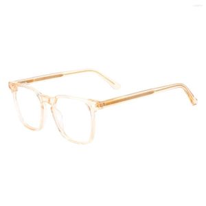 Zonnebrillen Frames Men and Women Fashion Acetate Glazen frame vierkant Volledige randbrillen met veerscharnier voor RX Myopia lezen Multifocaal