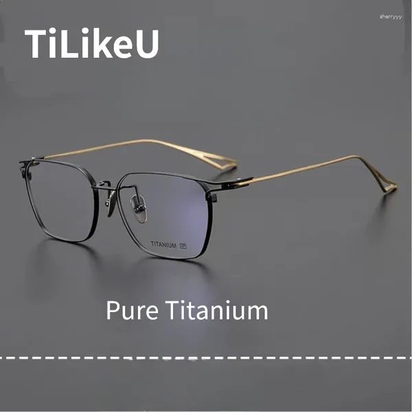 Les lunettes de soleil encadrent des lunettes de titane pur masculines