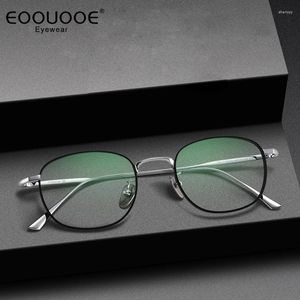 Lunettes de soleil Frames Men Femmes Prue Titanium Eyeglasse de bonne qualité Cadre Ovale Design Myopie Optique Lens Prescription Anti-réflexion