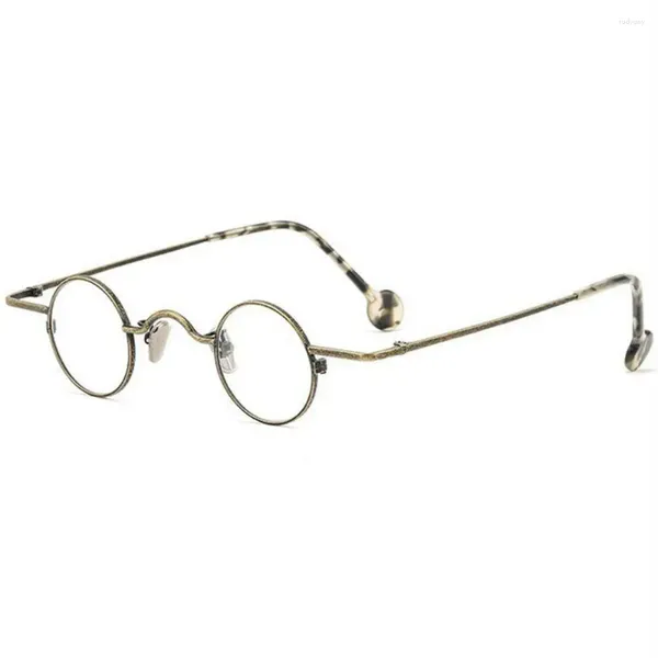 Lunettes de soleil Frames Mens pour femmes pour femmes en métal rétro de petits verres ronds