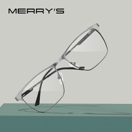 Zonnebrillen frames Merrys Design Men Luxe Alloy Optics Glazen frames Mannelijke vierkant Ultralicht bijziendheid voorschriften bril S2118 230419