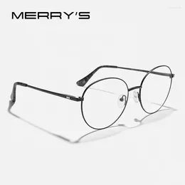 Zonnebrillen Frames Merrys Design Retro Women Round Glazen Men Men Ultralicht brillen Vintage Recept -bril Optisch frame S2465