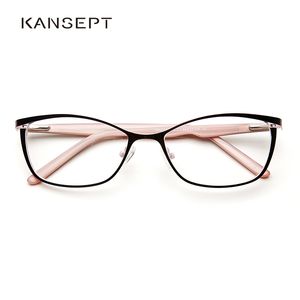 Sunglasses Frames Metal Glasses Frame Women Brand Designer Female Vintage Cat Eye Prescription Eyeglasses Pink Full Myopia Optical 230602