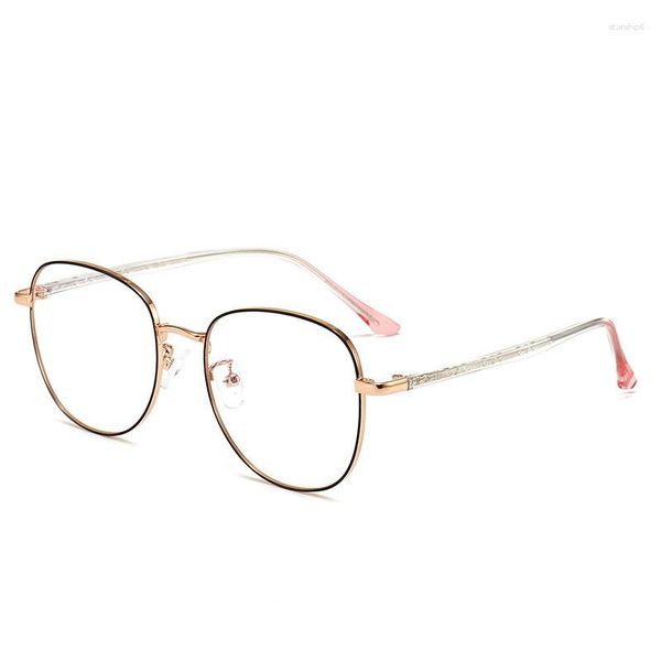 Monturas de gafas de sol, gafas de Metal para hombre, gafas sencillas a la moda para mujer, gafas Retro para miopía a la moda con templos centrales 29260