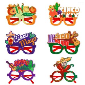 Lunettes de soleil Frames Mexican Carnival PO Lunettes pour Cinco de Mayo Event Party Party Decoration Paille Cadre de guitare