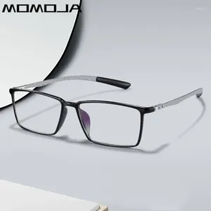 Lunettes de soleil Frames Momoja Fashion Ultra Llight Fibre de carbone Tr90 VOIE FEMMES LURXE RETRO Square Optical Prescription Hommes Eyeglass