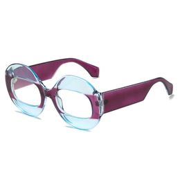 Zonnebrillen frames nieuwe modeglazen fframe vrouwelijke oversized ronde transparante bril frames voor vrouwen trendy computer optisch helder brillen brillen T2201114