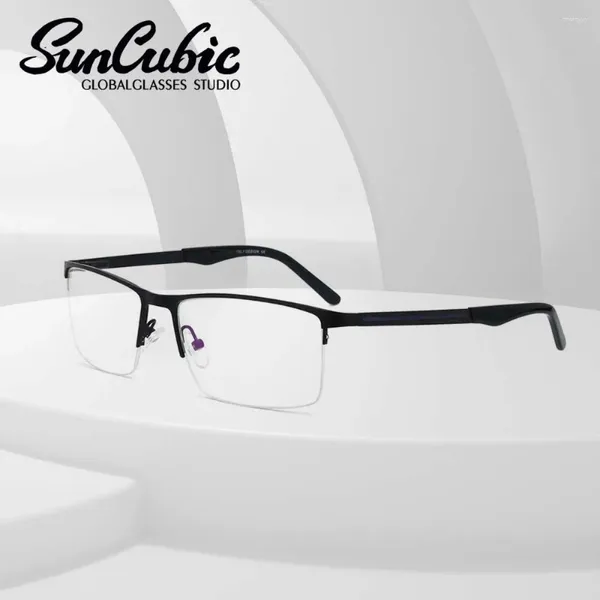 Lunettes de soleil Frames Optical Eyeglass Eyewear Half Square Large Taille Metal Tip Office Business Men Fashion Classic RMG5067
