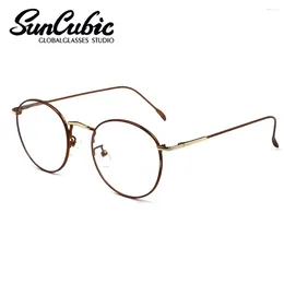 Lunettes de soleil Cadres des lunettes optiques Cadre Myopie Eyewear ronde en acier inoxydable hommes Femmes Étudiant Unisexe Vintage de haute qualité Rétro 2171