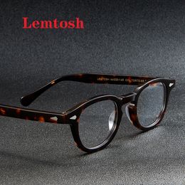 Zonnebril Frames Optische Brillen Frame Mannen Vrouwen Johnny Depp LEMTOSH Vintage Bril Computer Acetaat Spektakel Voor Mannelijke Clear Lens 230704