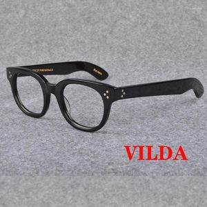 Zonnebrilmonturen Optische Brillen Frame Mannen Vrouwen Johnny Depp VILDA Vintage Bril Computer Acetaat Spektakel Voor Mannelijke Heldere Lens