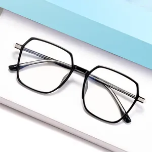 Lunettes de soleil Cadres Lunettes optiques pour hommes Lunettes mâles à jante complète avec recette en alliage TR-90 en plastique de haute qualité super léger