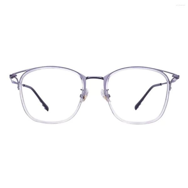 Lunettes De Soleil Montures Ovales Métal Cerclées Leoptique 26059 Clair Et Gris