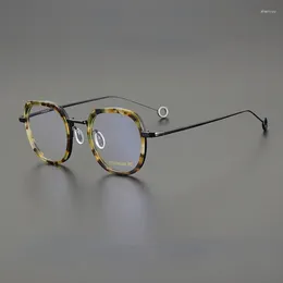 Zonnebrilmonturen Ovaal Trendy Brillen van puur titanium Groot montuur Unisex Bijziendheid Hoge kwaliteit Oculos De Grau Masculino Blauw licht