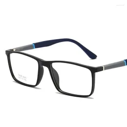 Lunettes de soleil Cadres surdimensionnés Cadre de lunettes flexible attrayant Mens Design distinctif Marque confortable TR90 Demi-carré Lunettes de sport F