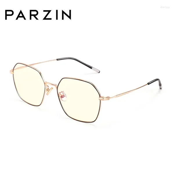 Lunettes de soleil Frames Parzin Optical Myopia Eyeglass Cadre Ultralight Prescription Alloy for Men Women Goents Lunes 15751