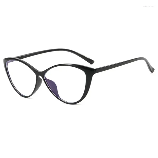 Lunettes de soleil Cadres Personnalité Cat-Eye Cadre Tendance européenne et américaine Visage rond Minceur All Match Mode Femmes Lunettes anti-bleues