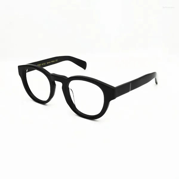 Marcos de gafas de sol Marco de gafas de acetato grueso personalizado Diseñador de moda Vidrio de gran tamaño hecho a mano para hombres y mujeres