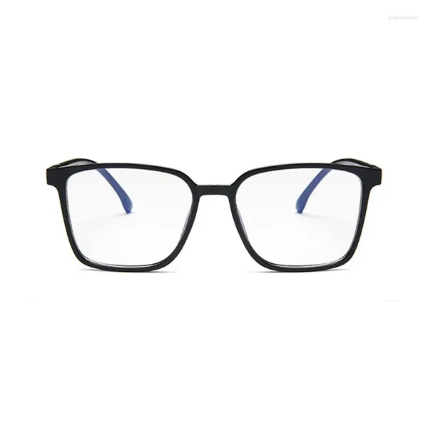 Lunettes de soleil Cadres Plastique Anti Blue Light Spectacle Hommes Simple Rétro Tendance Lunettes Femmes Légères Confortables Myopie Lunettes