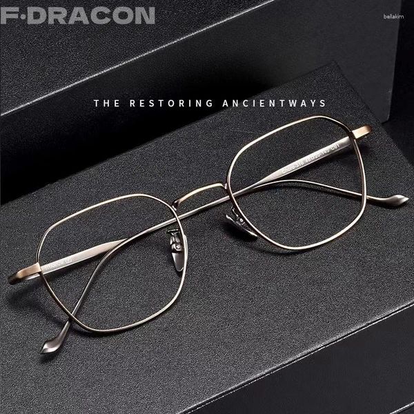 Monturas de gafas de sol Marco de gafas de titanio puro Gafas graduadas ópticas ultraligeras de moda retro para hombres 316