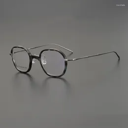 Sonnenbrillenrahmen Reines Titan Brillengestell GMS011 Japan Marke Quadrat Männer Frauen Trending Optische Oculos de Grau feminino