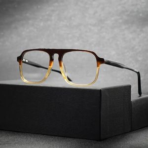 Zonnebrillen frames retro acetaatglazen frame voor mannen persoonlijkheid groot gezicht optisch maakt recept myopi