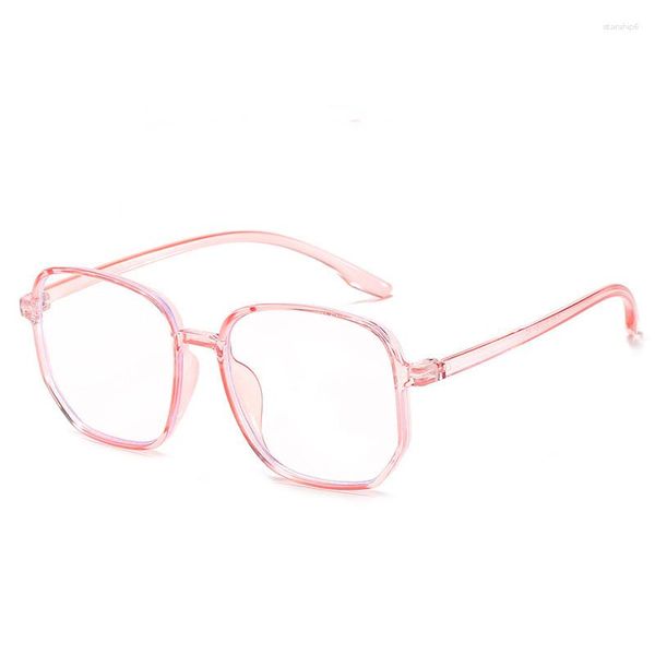 Monturas de gafas de sol Retro poligonal Anti luz azul montura de gafas para hombre gafas de moda simples para mujer miopía ligera de moda