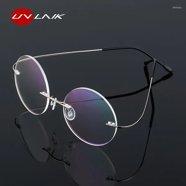 Lunettes de soleil Frames Retro Round Round Titanium Alloy Lunes Frame super élastique Eyewear Men et Femmes pour femmes Myopia Optical Myopia Optical