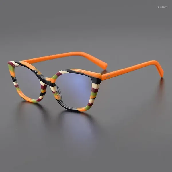 Gafas de sol marcos retro cuadrado marco femenino personalidad del ojo acético ácido acético gafas recetadas ópticas