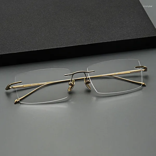 Lunettes de soleil Frames Rimlessles Pure Titanium Myopie Glasse