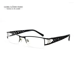 Zonnebrilmonturen RM00610 Brillen Optische Bril Schone Lens Metaal Heren Dames Hoge kwaliteit Montuur Mode Trend Klassiek Design Vintage