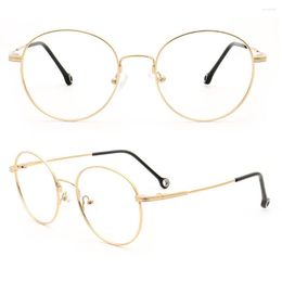 Zonnebrillen frames rond mannen geheugen metalen bril optische bril vrouwen flexibel buigbaar lichtgewicht goud bril klassiek