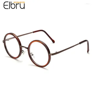 Lunettes de soleil Frames sembler les lunettes rondes vintage cadre Fashion Leopard Print Metal Femmes Hommes Myopie Eyeglass Clear Lens Optical Eyewear