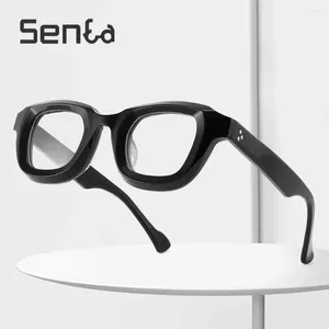 Lunettes de soleil Frames Senta Fime épaisse Femme Homme Hip Hop Street Tendance surdimensionnée Square Plour d'optique personnalisée Ordinateur Blue Light