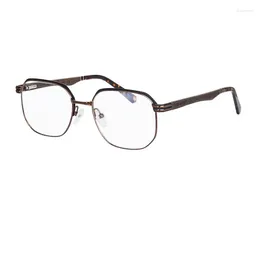 Lunettes de soleil Cadres Shinu Lunettes pour hommes Luxe Bois Ébène Temples Cadre optique fait à la main W905