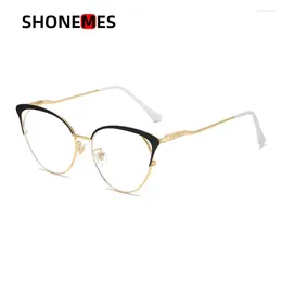 Zonnebrillen Frames Shonemes Cat oogglazen frame Retro Premium Women Eyewear Metal Spectacles voor decoratie