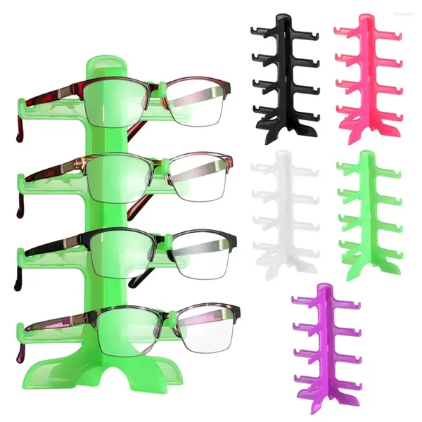 Les cadres de lunettes de soleil montrent des supports colorés porte-lunettes de stockage du support de rangement de stockage étagère de l'organisateur domestique économise